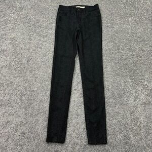 Levis Jeans Womens 24 Black Gray 720 High Rise Super Skinny Stretch Logo City